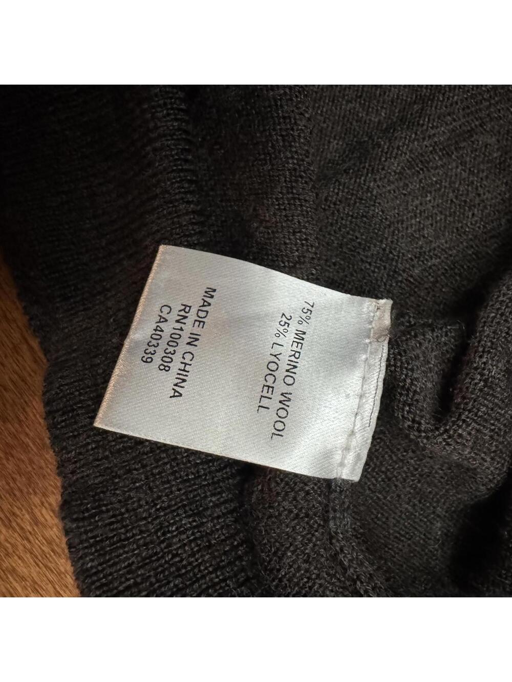 Peter Millar Merino Wool Quarter Zip Brown Sweater XXL Golf Knit Pullover - Picture 6 of 6